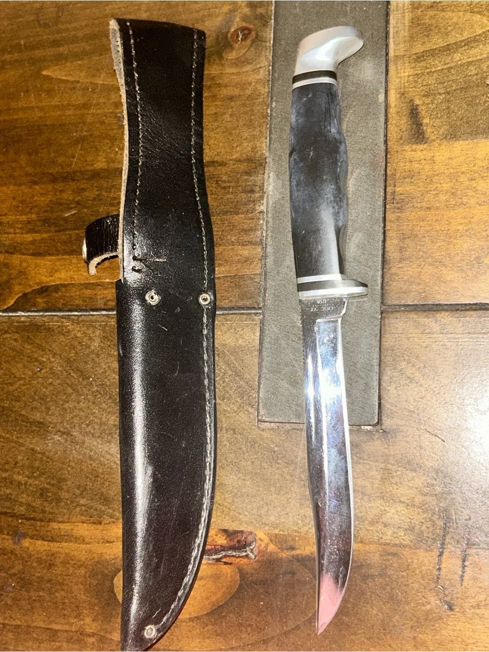 Vintage Case Knife XX 216-5 K Fixed Blade & Leather Sheath QUALITY MADE USA 1971
